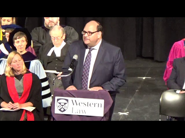 Michael Rubinoff - Keynote Address, 2018 Western Law Awards Ceremony
