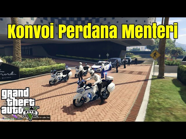 Polis Eskot Konvoi Perdana Menteri Ke Sidang Media GTA 5 LSPDFR