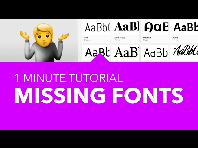 MISSING FONTS in Affinity Photo/Designer... this is how you see which ones are missing