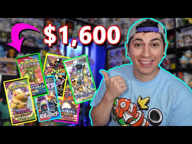 Opening $1,600 of Pokemon Cards - 250 Packs! Shiny Charizards Pulled!!