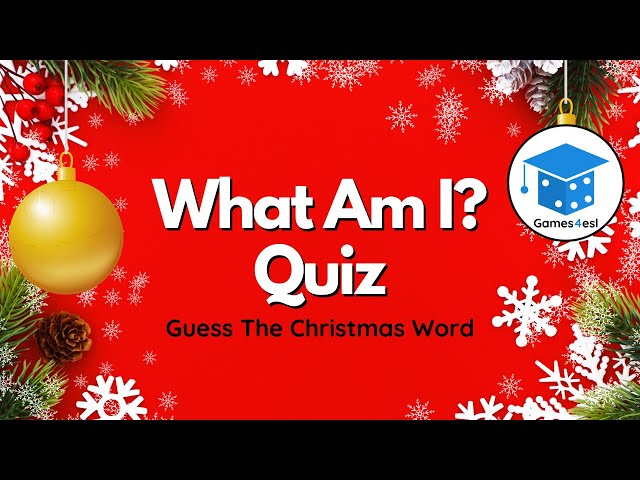 Christmas Game | What Am I Quiz | Guess The Christmas Word
