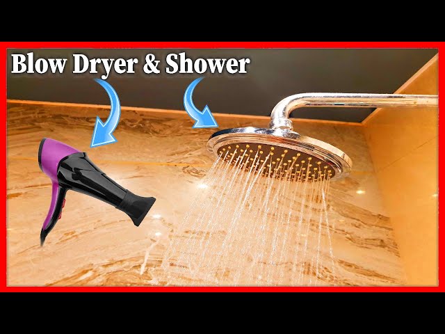 Hair Dryer Sounds And Shower, White Noise Water Shower, Shower Hair Dryer, Blow Dryer Sleeping Sound