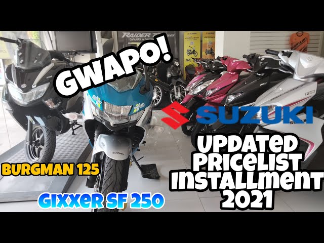 2021 Suzuki Updated Pricelist and Installment , Gixxer SF250 super gwapo !Alamin ang presyo at specs