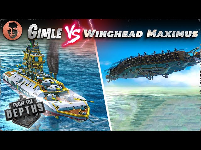 Gimle VS. Winghead Maximus - From the Depths Battleship Battle