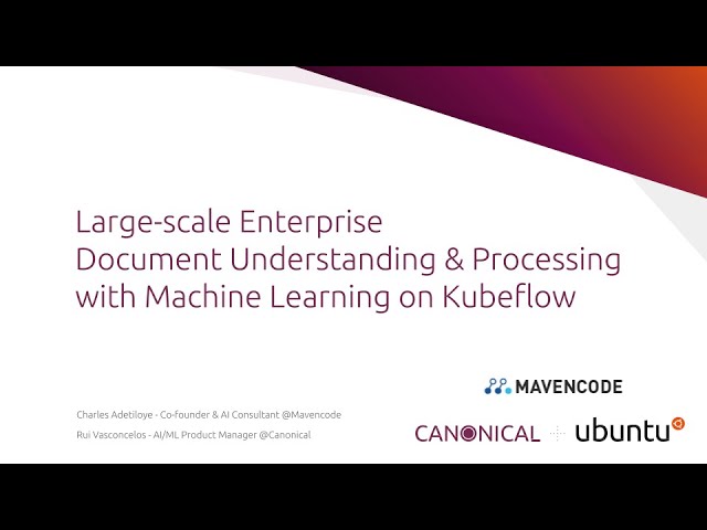 Document processing with ML on Kubeflow