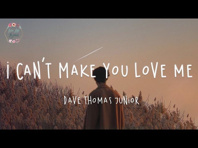 Dave Thomas Junior - i can't make you love me (Lyric Video) @LoveLifeLyrics