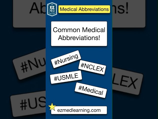 Can You Name These Medical Abbreviations? #shorts #nursing #medicalschool