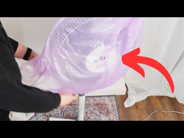 Put the bag over the fan. You won't believe the results