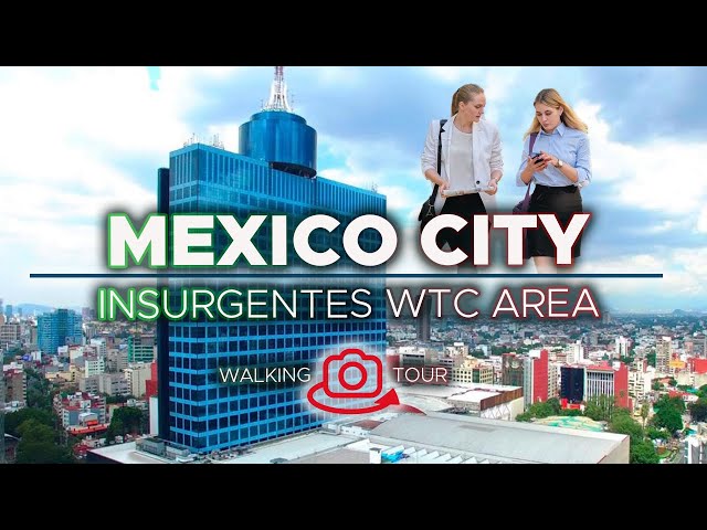 Exploring MEXICO CITY 🇲🇽 Business District, Protests INSURGENTES Sur Area 🚶‍♀️‍➡️