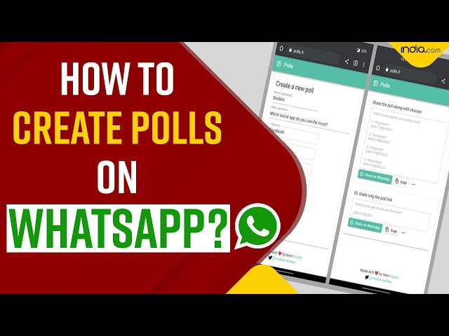 How To Create WhatsApp Poll? Step By Step Guide, Explained | Technology | Whatsapp Tips