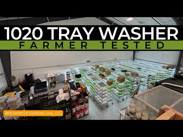 NEW Microgreens Tray Washer in ACTION |  PEAK MICROGREENS