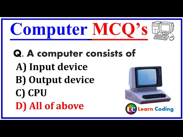 Computer MCQs Questions and Answers | Top 50 Computer MCQs