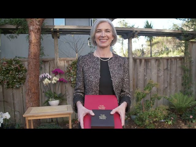 Nobel Prize Medal Presented to Jennifer Doudna at her Berkeley Home