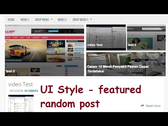 how to add featured random post (blogspot)
