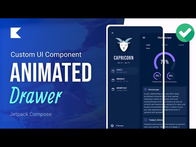 Custom Navigation Drawer component with Jetpack Compose