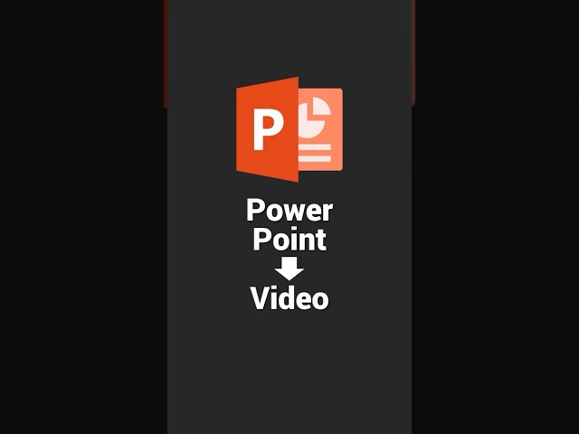 Convert PowerPoint Slides as Video File #powerpointtipsandtricks