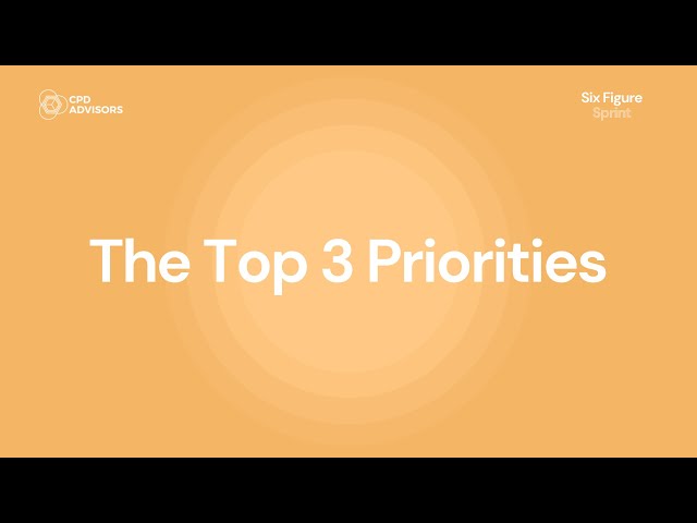Choosing your Top 3 Priorities - L2