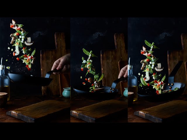 How To Easily Make FLYING FOOD PHOTOS IN CAMERA
