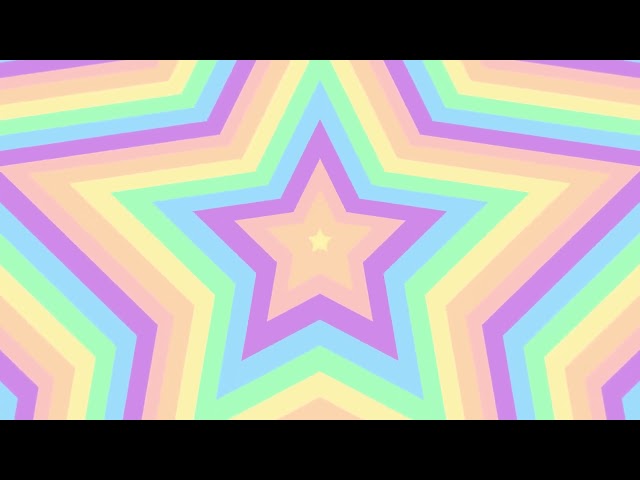 Pastel Rainbow Star Tunnel Background Screensaver HD 4K