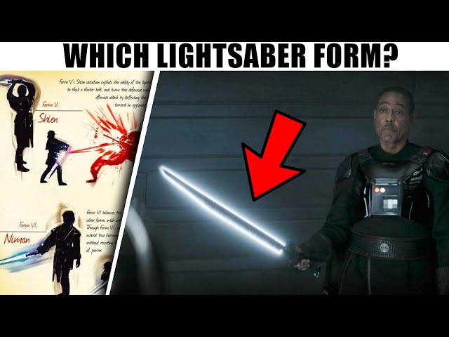 Which Lightsaber Form did Moff Gideon use in The Mandalorian?