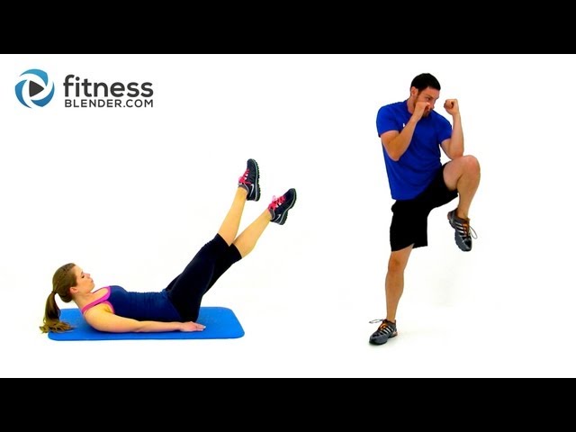 No Burpee HIIT Cardio and Abs Workout -- Fat Burning Bodyweight Cardio without Burpees
