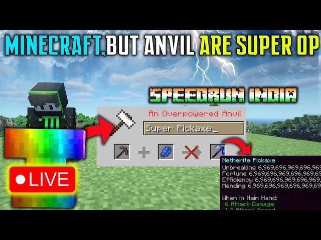 😱MINECRAFT LIVE, BUT ANVILS ARE GOD LVL OP
