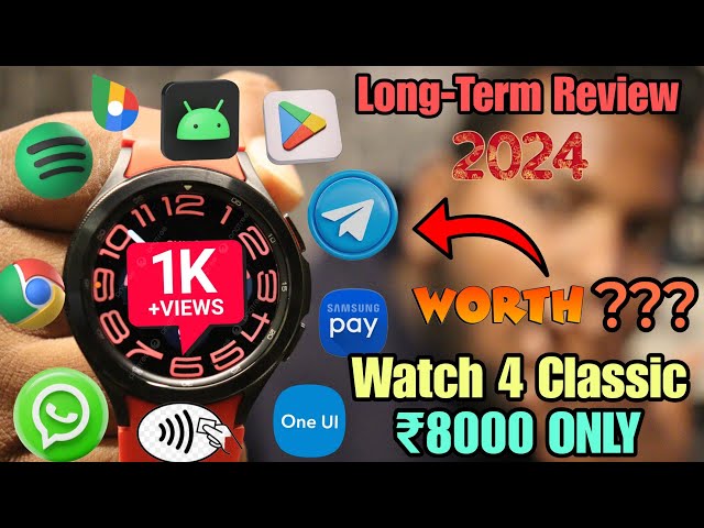 Samsung Watch 4 Classic ₹8,000🤫 - Android1.4" AMOLED | Best Smartwatch in 2024 #watch4 #samsung