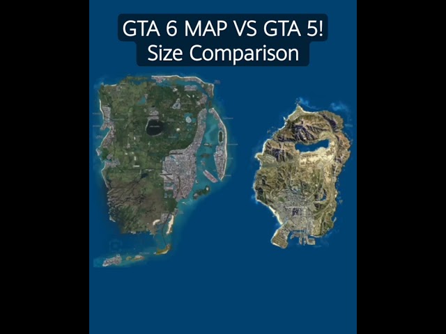 GTA 6 MAP VS GTA 5! HOW BIG THE GAME WILL BE?[MAP COMPARISON #shorts #gta6