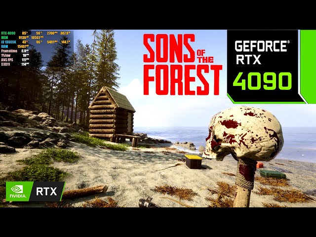 Sons Of The Forest : RTX 4090 24GB + i9 13900K ( 4K Ultra Graphics DLSS OFF )