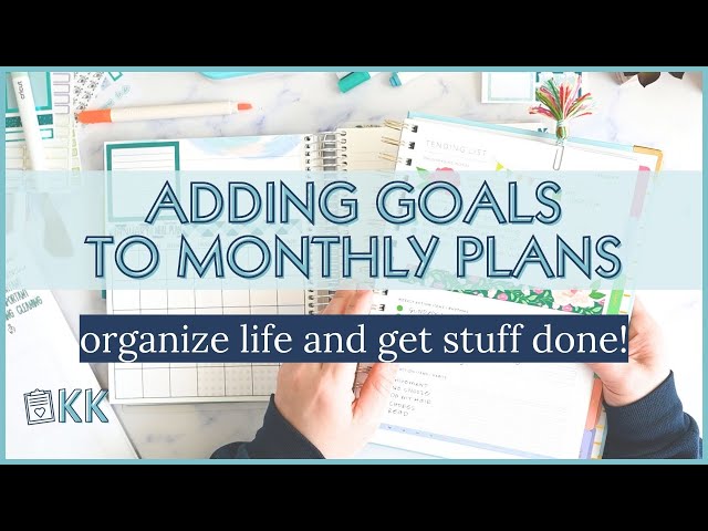 Erin Condren Functional Monthly Plan with Me How to Add Tending List Goals to Your Planner Dashboard