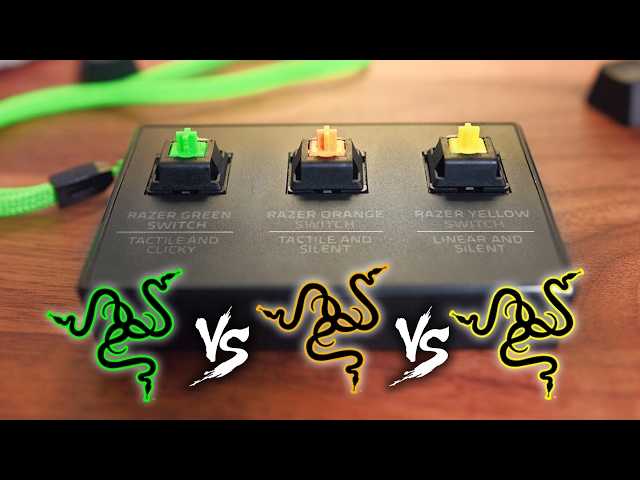 Razer Switch Comparison: Green vs Orange vs Yellow