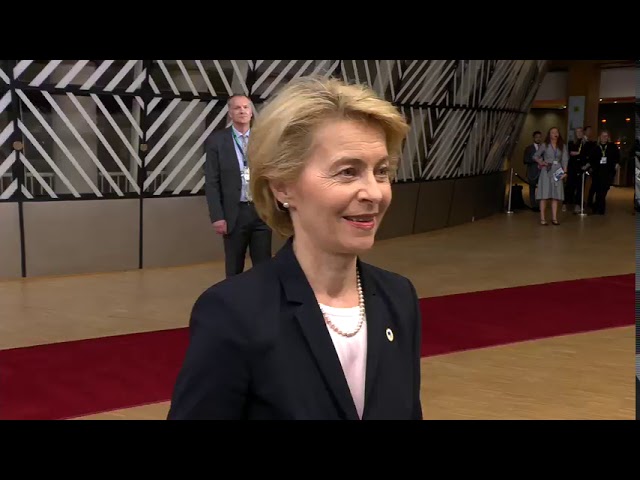 #EUCO: Arrival and doorstep by President-elect Ursula Von Der Leyen