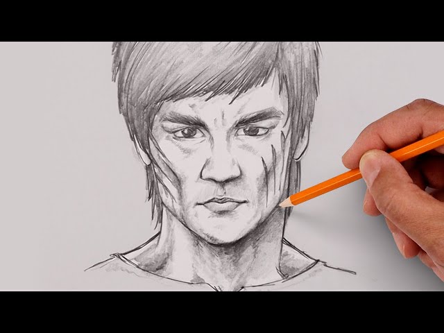 How To Draw Bruce Lee | Sketch Tutorial