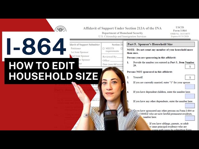 HOW TO EDIT I-864 HOUSEHOLD SIZE Using Adobe Acrobat