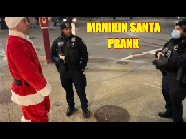MANIKIN SANTA PRANK AT THE ANNUAL LIGHTING OF THE CHRISTMAS TREE DOWNTOWN BUFFALO, COPS CALLED!!!!!!
