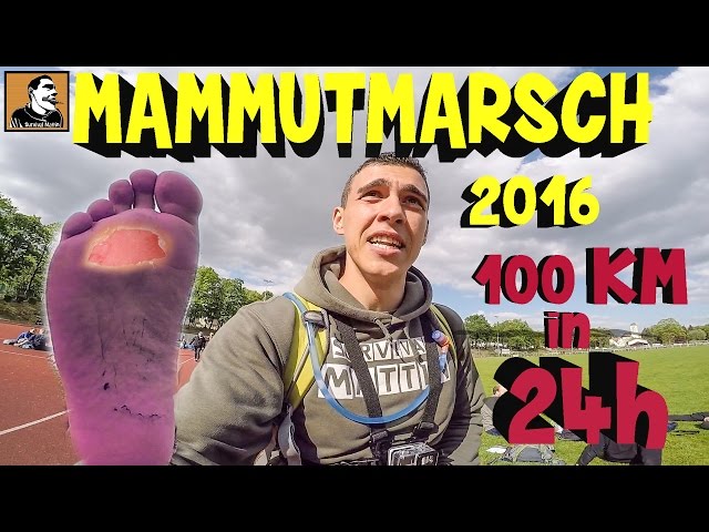 "Survival Mattin" versucht 100 Kilometer in 24h zu Fuss zugehen MAMMUTMARSCH 2016 u.ü.n.k.