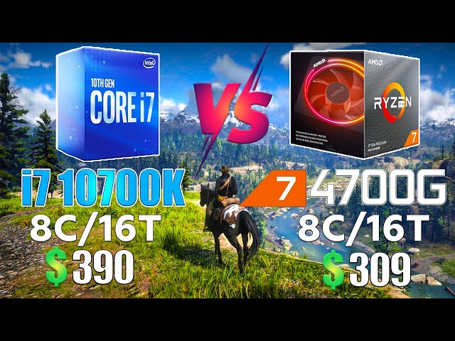 Ryzen 7 4700G vs i7 10700K - RTX 2080 Games Comparison