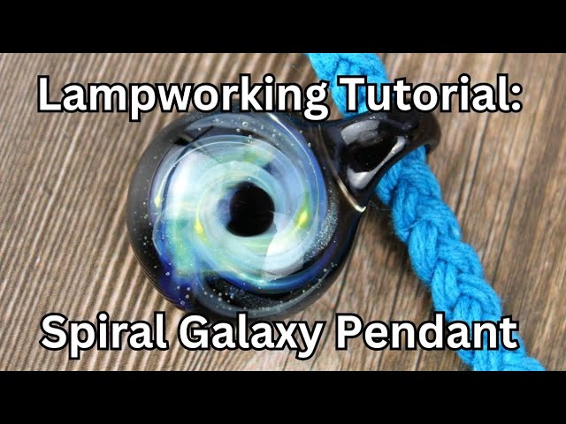 Lampworking Tutorial: Spiral Galaxy Pendant, Galaxy Glass Blowing Demonstration, How to Blow Glass