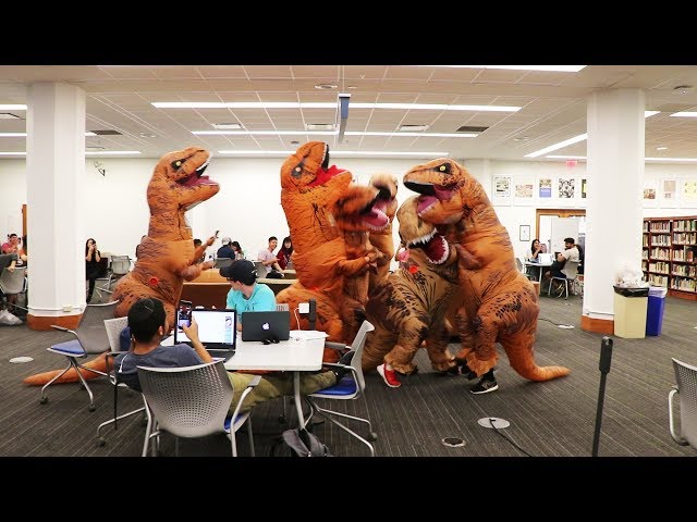 T-REX Let Loose in the Library PRANK 2