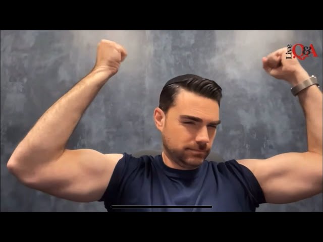 Ben Shapiro Flexing Biceps Twice - Double Guns Show!