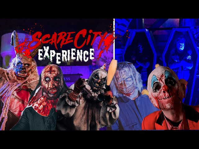 SCARE CITY EXPERIENCE | INSIDE ALL MAZES + ZONES | CAMELOT THEME PARK CHORLEY | VLOG | AXL AND SEAN