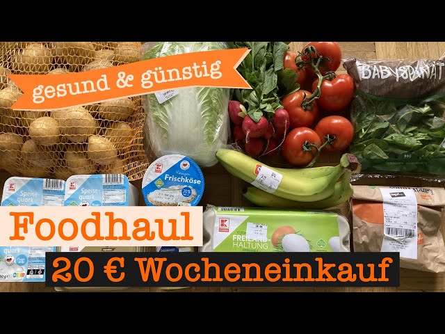 Wocheneinkauf gesund & günstig Student 20 € | Food Haul mit Food Diary 1 Person