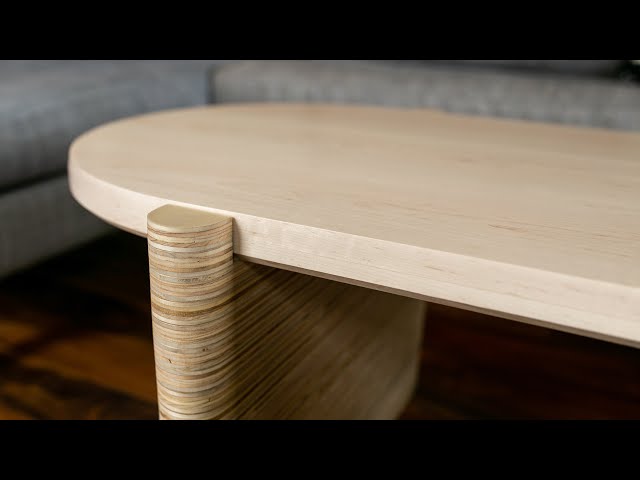 How to Build A Modern Pill Shaped Coffee Table | DIY