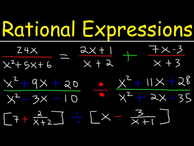 Rational Expressions , Adding, Subtracting, Multiplying, Dividing, Simplifying Complex Fractions
