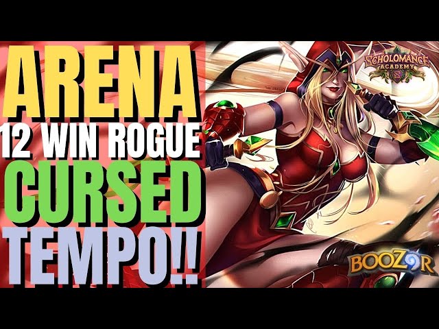 Hearthstone Arena - 12 Win Rogue - Cursed Tempo! Tempo overpowers Value! - Scholomance Academy