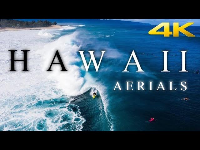 🔵4k (ASMR) Waves of the World/Surfing Hawaii Aerials - Relaxing Music🌊