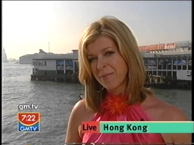 GMTV - Kate Garraway gets a soaking in Hong Kong