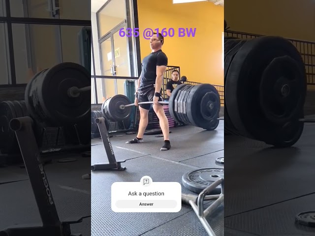 Max Deadlift almost 4 times Bodyweight  Beltless #shorts
