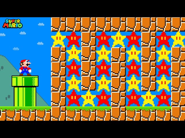 Super Mario Bros. But If Mario Collect MORE Superstars and Red Stars | Game Animation