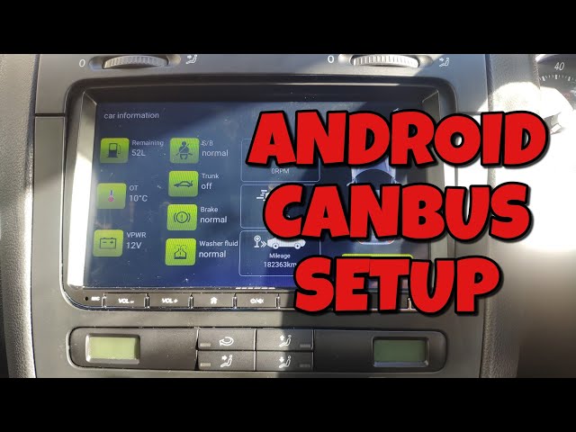 9" Android headunit Canbus setup